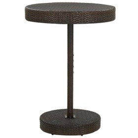 Mesa de jardín de ratán sintético marrón 75,5x106 cm de vidaXL, Mesas de jardín - Ref: Foro24-45858, Precio: 76,04 €, Descuen...