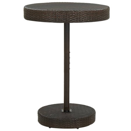 Mesa de jardín de ratán sintético marrón 75,5x106 cm de vidaXL, Mesas de jardín - Ref: Foro24-45858, Precio: 76,04 €, Descuen...