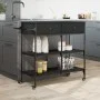 Carrito de cocina de madera de ingeniería negro 105x42x95 cm de , Carros de cocina y comedor - Ref: Foro24-842376, Precio: 14...