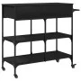 Carrito de cocina de madera de ingeniería negro 105x42x95 cm de , Carros de cocina y comedor - Ref: Foro24-842376, Precio: 14...