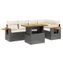 Set de sofás de jardín 6 piezas y cojines ratán sintético negro de , Conjuntos de jardín - Ref: Foro24-3271742, Precio: 402,9...