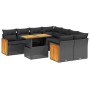 Set de sofás de jardín 8 piezas y cojines ratán sintético negro de , Conjuntos de jardín - Ref: Foro24-3273883, Precio: 596,7...