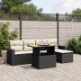 Set de sofás de jardín 6 piezas y cojines ratán sintético negro de , Conjuntos de jardín - Ref: Foro24-3271287, Precio: 361,2...