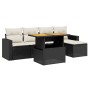 Set de sofás de jardín 6 piezas y cojines ratán sintético negro de , Conjuntos de jardín - Ref: Foro24-3271287, Precio: 361,2...