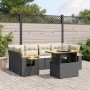 Set de comedor de jardín 7 pzas y cojines ratán sintético negro de , Conjuntos de jardín - Ref: Foro24-3271651, Precio: 460,2...