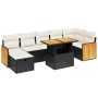 Set de sofás de jardín 8 piezas y cojines ratán sintético negro de , Conjuntos de jardín - Ref: Foro24-3276255, Precio: 483,9...