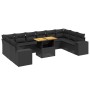 Set de sofás de jardín 11 pzas y cojines ratán sintético negro de , Conjuntos de jardín - Ref: Foro24-3272805, Precio: 764,31...