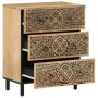 Aparador 3 piezas madera maciza de mango 60x33x75 cm de , Aparadores - Ref: Foro24-3206306, Precio: 524,31 €, Descuento: %