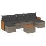 Set de sofás de jardín 8 pzas y cojines ratán sintético gris de , Conjuntos de jardín - Ref: Foro24-3227922, Precio: 419,25 €...