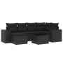 Set de comedor de jardín 7 pzas y cojines ratán sintético negro de , Conjuntos de jardín - Ref: Foro24-3255202, Precio: 472,0...