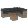 Set de sofás de jardín 7 piezas con cojines ratán PE gris de , Conjuntos de jardín - Ref: Foro24-3255990, Precio: 425,15 €, D...