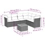 Set de sofás de jardín 7 piezas con cojines ratán PE gris de , Conjuntos de jardín - Ref: Foro24-3255990, Precio: 425,15 €, D...