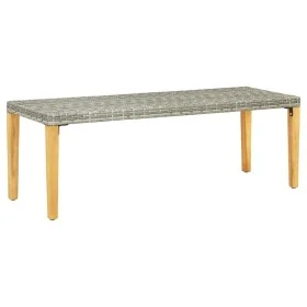 Banco de jardín ratán sintético gris 80 cm de vidaXL, Bancos de jardín - Ref: Foro24-46487, Precio: 41,44 €, Descuento: %