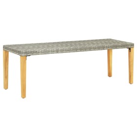 Banco de jardín ratán sintético gris 80 cm de vidaXL, Bancos de jardín - Ref: Foro24-46487, Precio: 41,64 €, Descuento: %