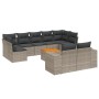 Set de sofás de jardín 10 pzas con cojines ratán sintético gris de , Conjuntos de jardín - Ref: Foro24-3257929, Precio: 623,5...