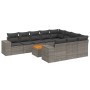 Set de sofás de jardín 11 pzas y cojines ratán sintético gris de , Conjuntos de jardín - Ref: Foro24-3257957, Precio: 646,32 ...