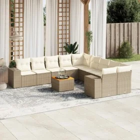 Set de sofás de jardín 11pzas con cojines ratán sintético beige de , Conjuntos de jardín - Ref: Foro24-3257969, Precio: 746,8...