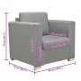 Sillón de tela gris claro en Sillones | Comprar online en Foru.es
