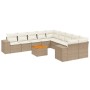 Set de sofás de jardín 11pzas con cojines ratán sintético beige de , Conjuntos de jardín - Ref: Foro24-3257969, Precio: 721,6...