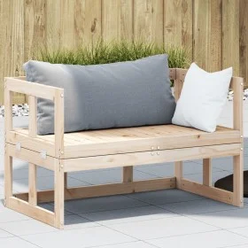 Banco sofá de jardín extensible madera maciza de pino de , Bancos de jardín - Ref: Foro24-832610, Precio: 139,49 €, Descuento: %