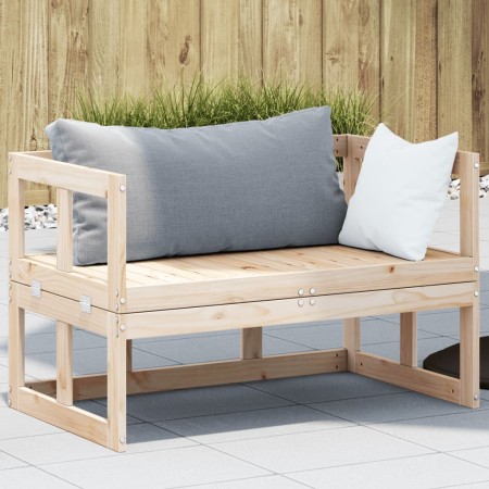 Banco sofá de jardín extensible madera maciza de pino de , Bancos de jardín - Ref: Foro24-832610, Precio: 141,32 €, Descuento: %