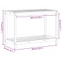 Mesa de plantación y estante madera maciza Douglas 108x50x75 cm de , Soportes para macetas - Ref: Foro24-832405, Precio: 95,1...