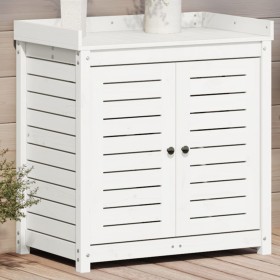 Mesa plantación con estantes madera pino blanco 82,5x50x86,5 cm de , Soportes para macetas - Ref: Foro24-832418, Precio: 190,...