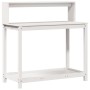 Mesa plantación con estantes madera pino blanco 108x50x109,5 cm de , Soportes para macetas - Ref: Foro24-832413, Precio: 90,0...