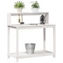 Mesa plantación con estantes madera pino blanco 108x50x109,5 cm de , Soportes para macetas - Ref: Foro24-832413, Precio: 90,0...
