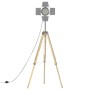 Lámpara de suelo con trípode madera maciza de mango 140 cm de vidaXL, Lámparas - Ref: Foro24-286116, Precio: 91,11 €, Descuen...