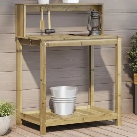 Mesa plantación con estantes madera impregnada 82,5x50x109,5 cm de , Soportes para macetas - Ref: Foro24-832411, Precio: 67,4...