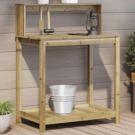 Mesa plantación con estantes madera impregnada 82,5x50x109,5 cm de , Soportes para macetas - Ref: Foro24-832411, Precio: 67,4...