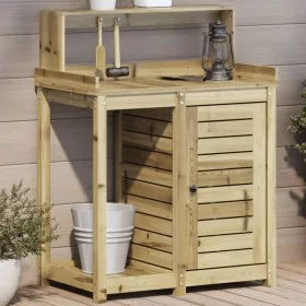 Mesa plantación con estantes madera impregnada 82,5x50x109,5 cm de , Soportes para macetas - Ref: Foro24-832426, Precio: 161,...