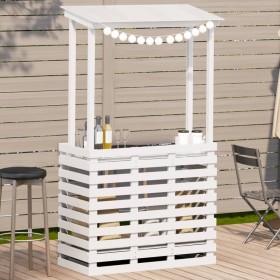 Mesa alta bar de jardín madera maciza blanco 112,5x57x195,5 cm de , Mesas de jardín - Ref: Foro24-832535, Precio: 224,96 €, D...