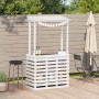 Mesa alta bar de jardín madera maciza blanco 112,5x57x195,5 cm de , Mesas de jardín - Ref: Foro24-832535, Precio: 224,96 €, D...