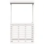 Mesa alta bar de jardín madera maciza blanco 112,5x57x195,5 cm de , Mesas de jardín - Ref: Foro24-832535, Precio: 213,81 €, D...