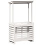 Mesa alta bar de jardín madera maciza blanco 112,5x57x195,5 cm de , Mesas de jardín - Ref: Foro24-832535, Precio: 224,96 €, D...