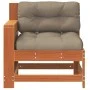 Sofá jardín con reposabrazos y cojín madera pino marrón cera de , Sofás de exterior - Ref: Foro24-844916, Precio: 99,29 €, De...