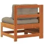 Sofá jardín con reposabrazos y cojín madera pino marrón cera de , Sofás de exterior - Ref: Foro24-844916, Precio: 99,29 €, De...
