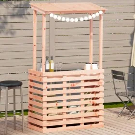 Mesa de bar de jardín con techo madera maciza 112,5x57x195,5 cm de , Mesas de jardín - Ref: Foro24-832537, Precio: 204,50 €, ...