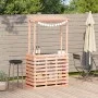Mesa de bar de jardín con techo madera maciza 112,5x57x195,5 cm de , Mesas de jardín - Ref: Foro24-832537, Precio: 204,50 €, ...