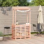Mesa de bar de jardín con techo madera maciza 112,5x57x195,5 cm de , Mesas de jardín - Ref: Foro24-832537, Precio: 217,10 €, ...