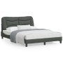 Estructura de cama con luces LED tela gris oscuro 140x200 cm de , Camas y somieres - Ref: Foro24-3213705, Precio: 208,88 €, D...