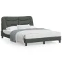 Estructura de cama con luces LED tela gris oscuro 140x200 cm de , Camas y somieres - Ref: Foro24-3213705, Precio: 219,84 €, D...