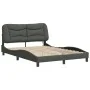 Estructura de cama con luces LED tela gris oscuro 140x200 cm de , Camas y somieres - Ref: Foro24-3213705, Precio: 219,84 €, D...