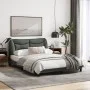 Estructura de cama con luces LED tela gris oscuro 140x200 cm de , Camas y somieres - Ref: Foro24-3213705, Precio: 219,84 €, D...