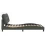 Estructura de cama con luces LED tela gris oscuro 140x200 cm de , Camas y somieres - Ref: Foro24-3213705, Precio: 219,84 €, D...