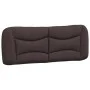 Estructura de cama con luces LED tela marrón oscuro 140x200 cm de , Camas y somieres - Ref: Foro24-3213707, Precio: 223,62 €,...