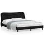 Estructura de cama con luces LED tela negro 160x200 cm de , Camas y somieres - Ref: Foro24-3213713, Precio: 274,40 €, Descuen...