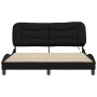 Estructura de cama con luces LED tela negro 160x200 cm de , Camas y somieres - Ref: Foro24-3213713, Precio: 274,40 €, Descuen...